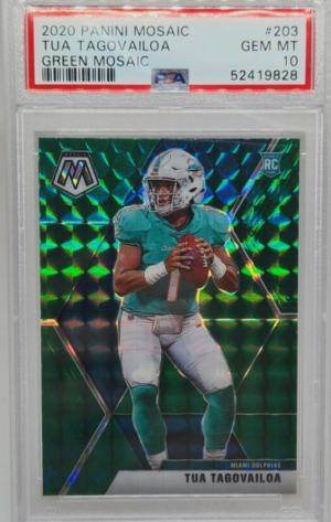 Tua Tagovailoa Rookie Green Mosaic PSA 10 front